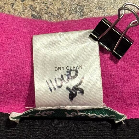 Ulla Popken Coat Wool Relaxed Minimalist Preppy 90s Statement Magenta Size 20/22 - Picture 4 of 9